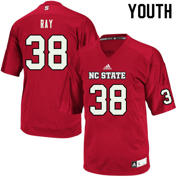 Youth #38 Joey Ray NC State Wolfpack College Football Jerseys Sale-Red - Click Image to Close